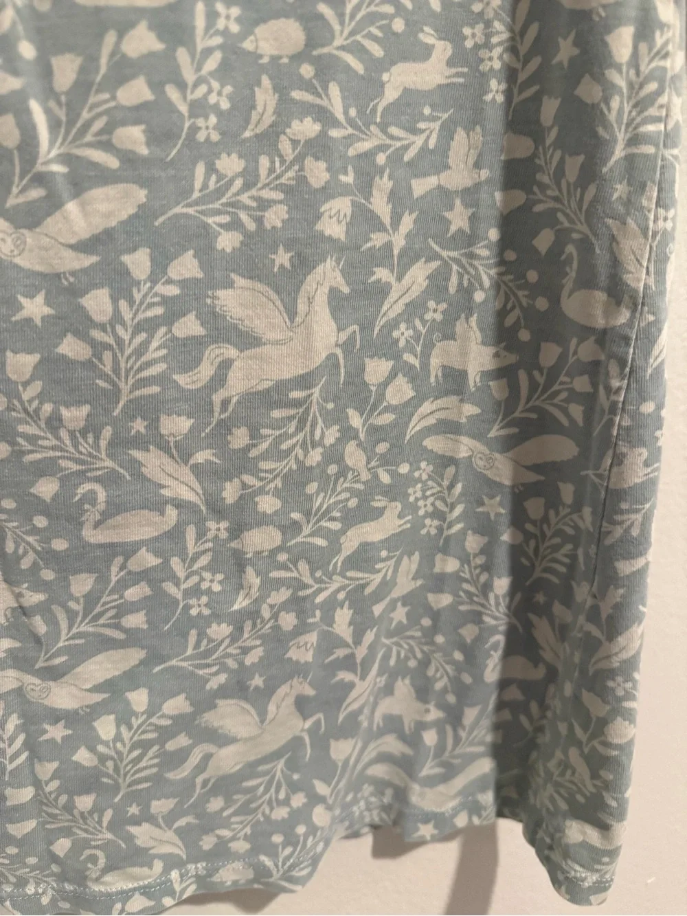 Mini Boden Girls Woodland Pegasus Print Nightgown Sleep Dress Blue 4-5Y